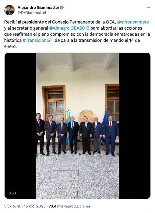 Delegación de la OEA visita Guatemala por invitación del Presidente ...